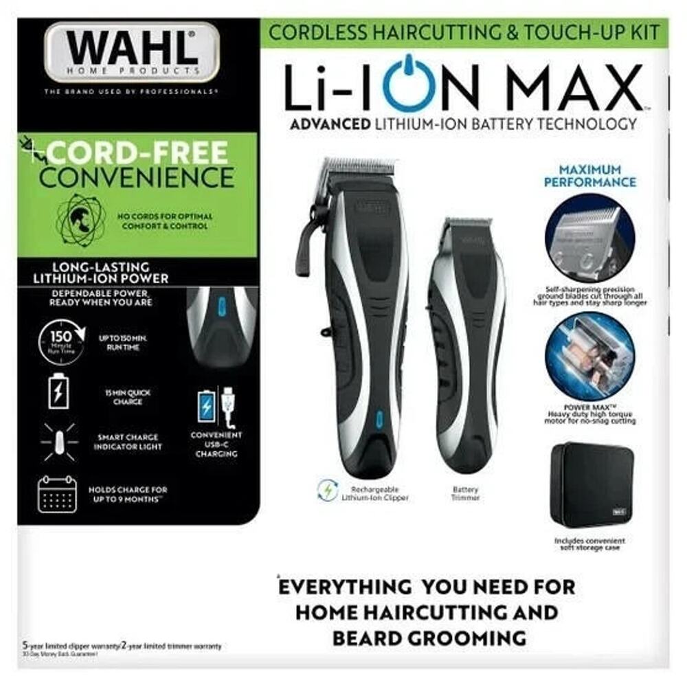 Wahl Li-ION MAX Cordless Haircut & Beard Grooming Kit 17+ Piece USB-C NEW